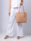Brynn Saffiano Tote Light Fawn