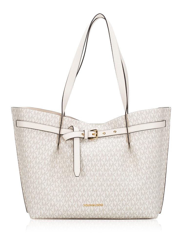 Signature Emilia Large Tote Light Cream Multi