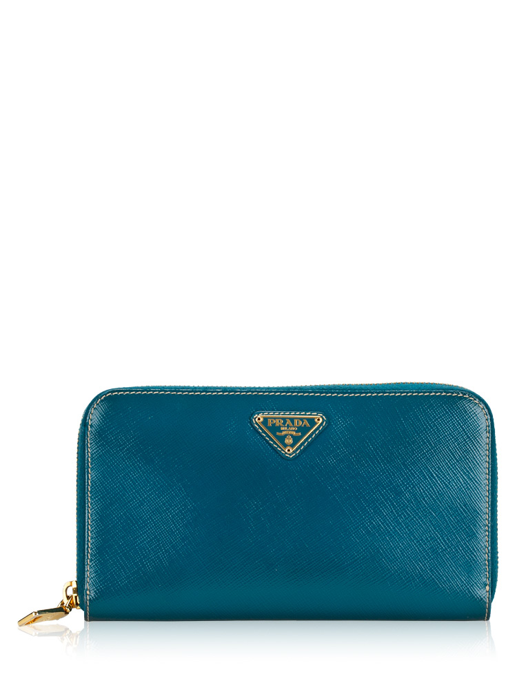 1M0506 Saffiano Vernice Zip Wallet Ottanio