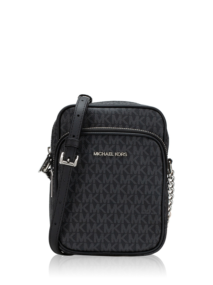 Signature Jet Set Medium NS Chain Crossbody Black