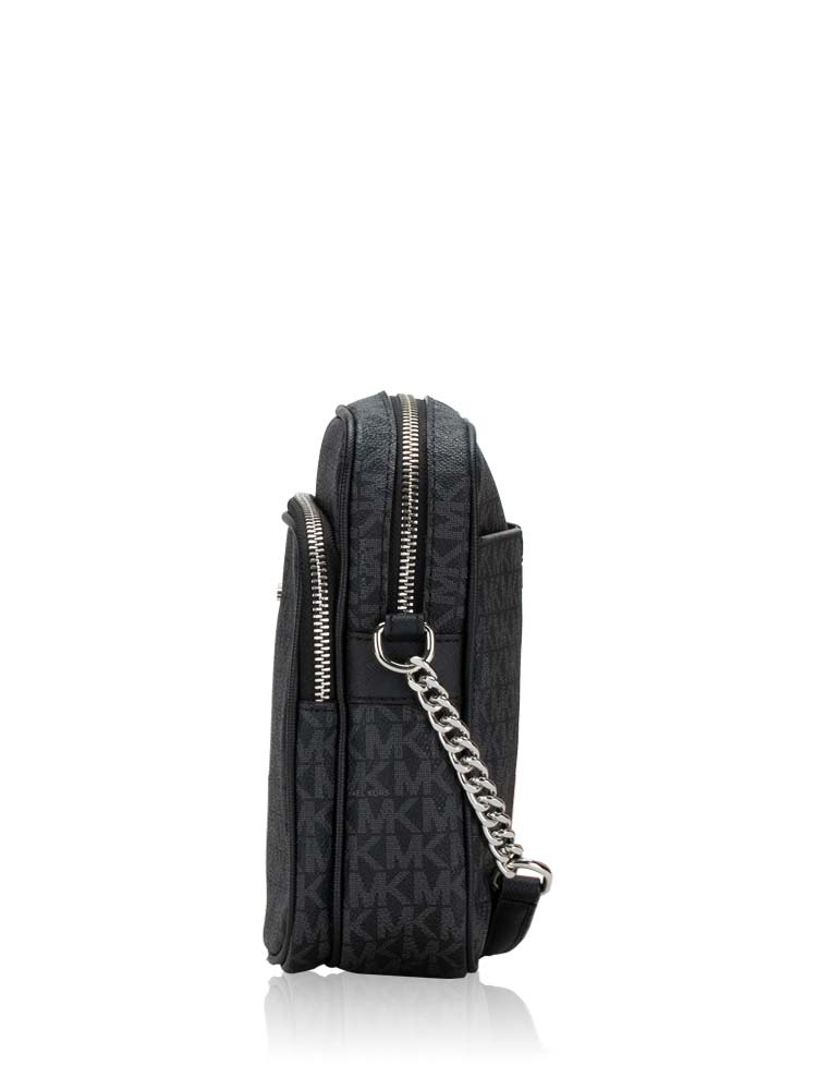 Signature Jet Set Medium NS Chain Crossbody Black