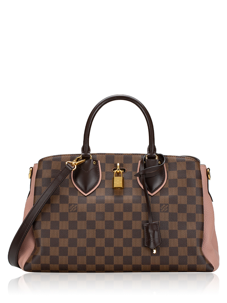 Cuir Taurillon Damier Ebene Normandy Magnolia