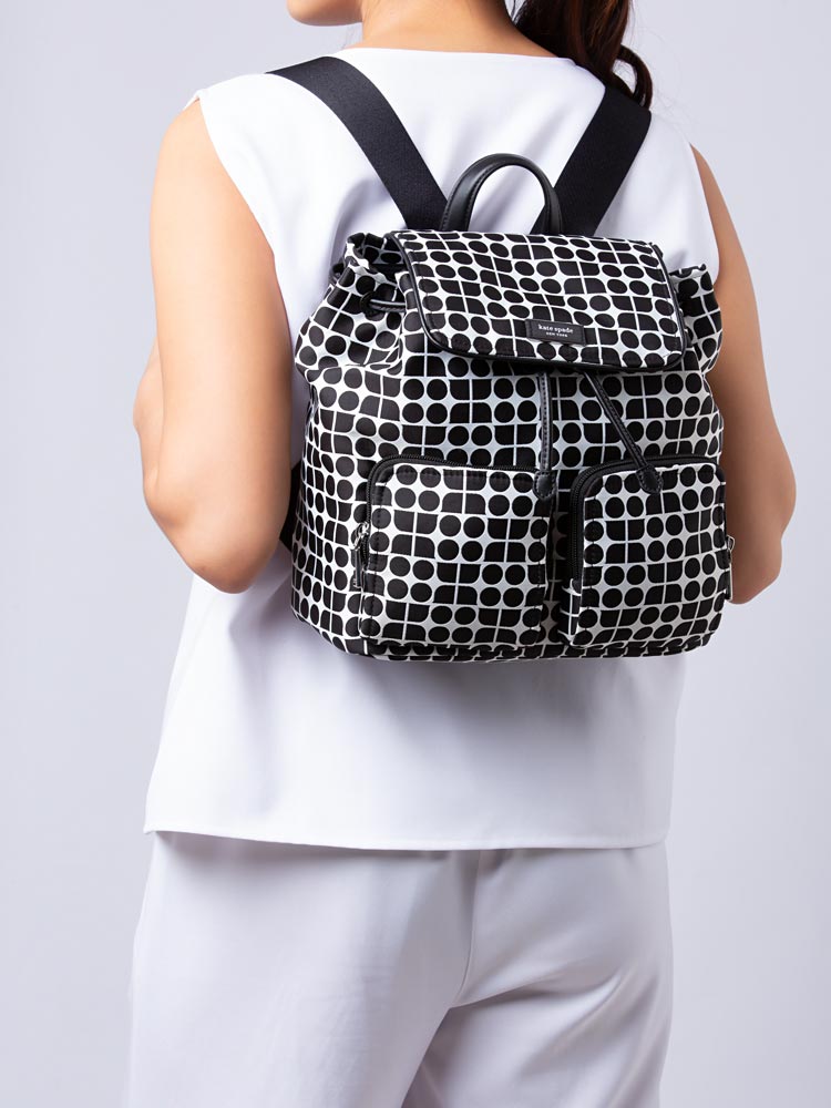 Noel Jacquard Backpack Black Multi