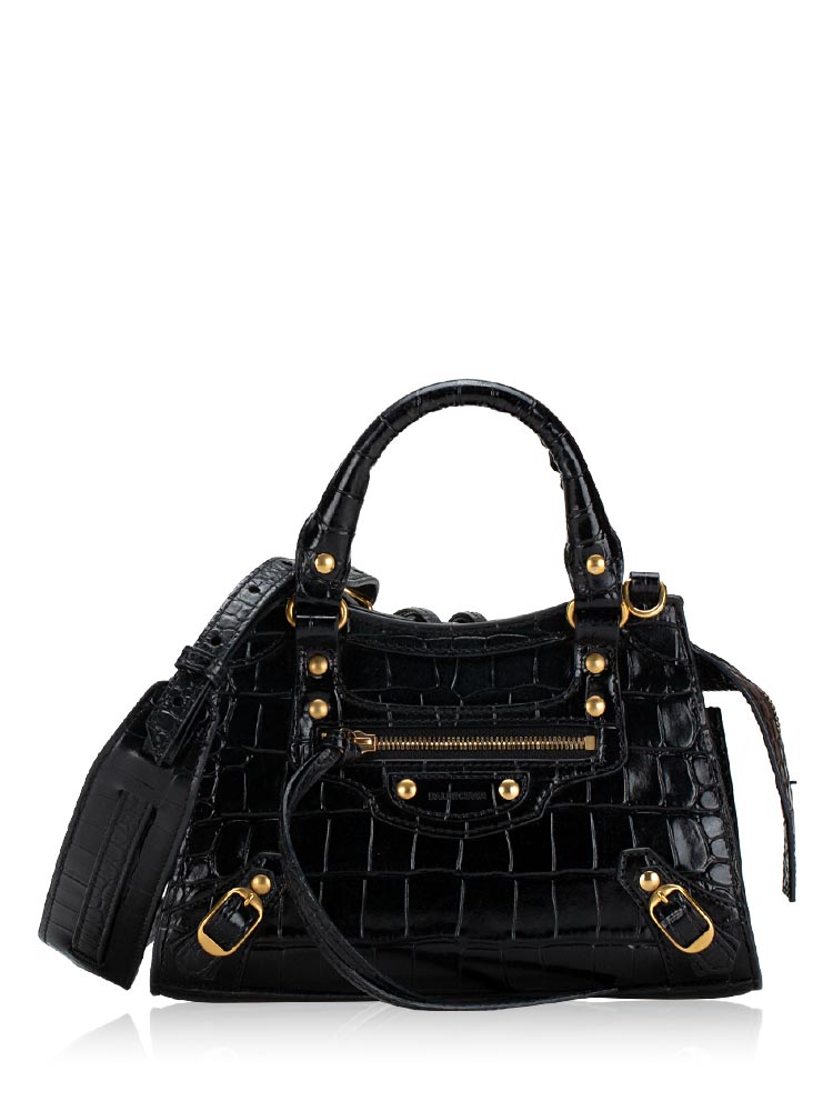Croco Effect Neo Classic Gold Mini City Black