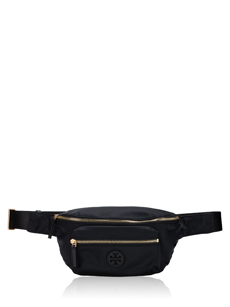 Nylon Belt Bag Black Gold