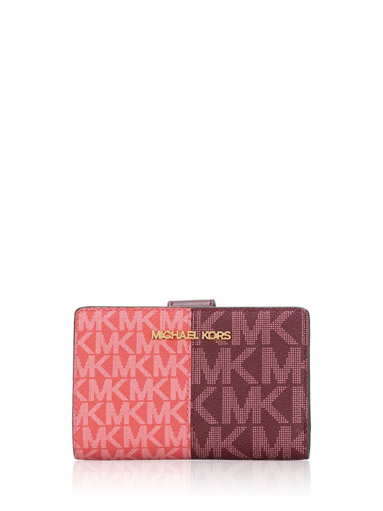 Signature Jet Set Medium Zip Coin Wallet Oxblood Multi