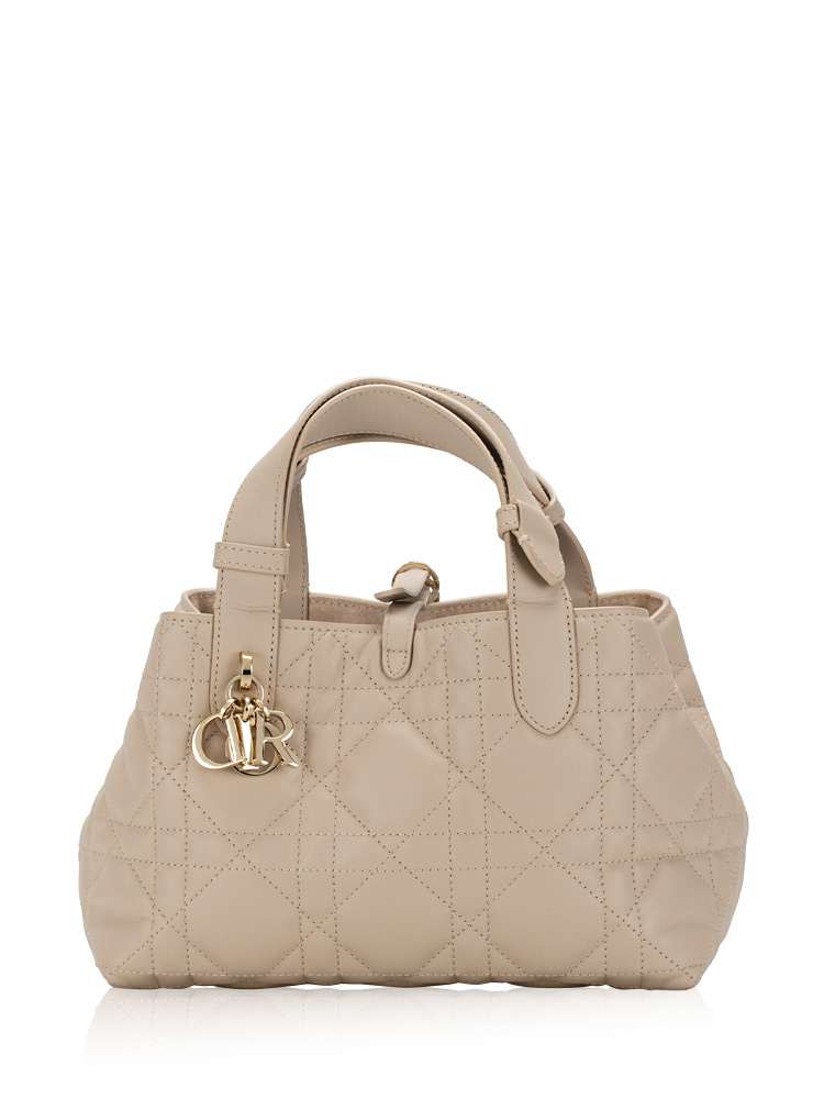 Calfskin Macrocannage Small Toujour Powder Beige