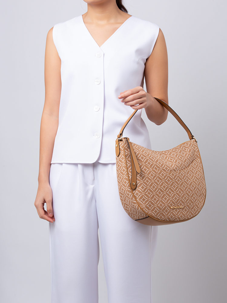 Signature Dover Large Half Moon Shoulder Bag Deer