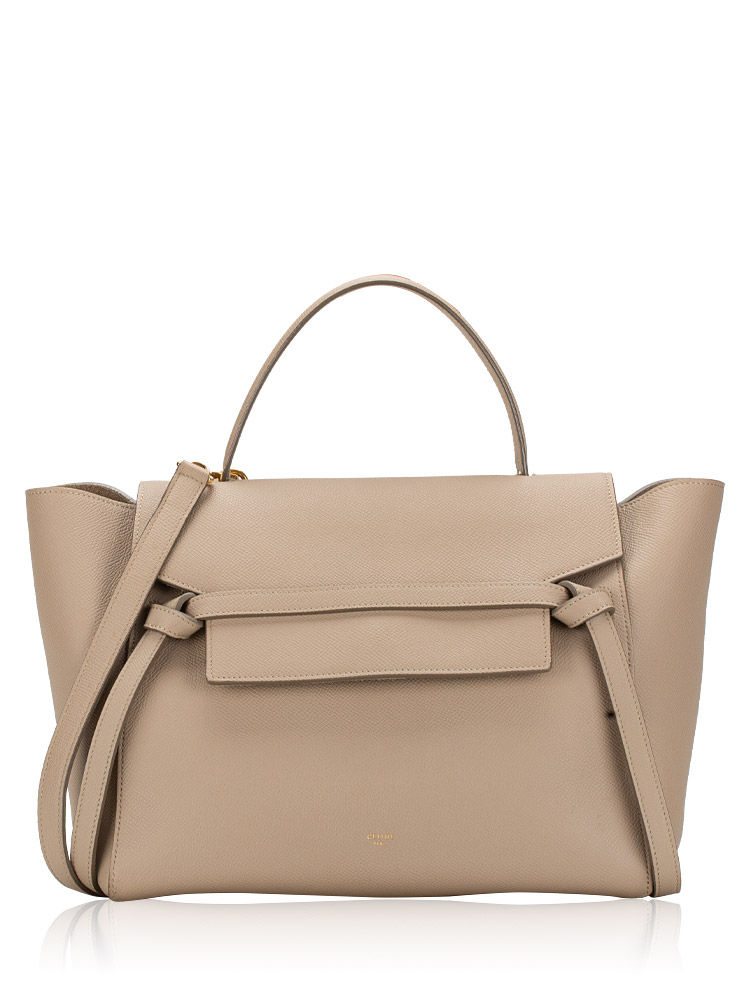 Grained Calfskin Mini Belt Bag Light Taupe