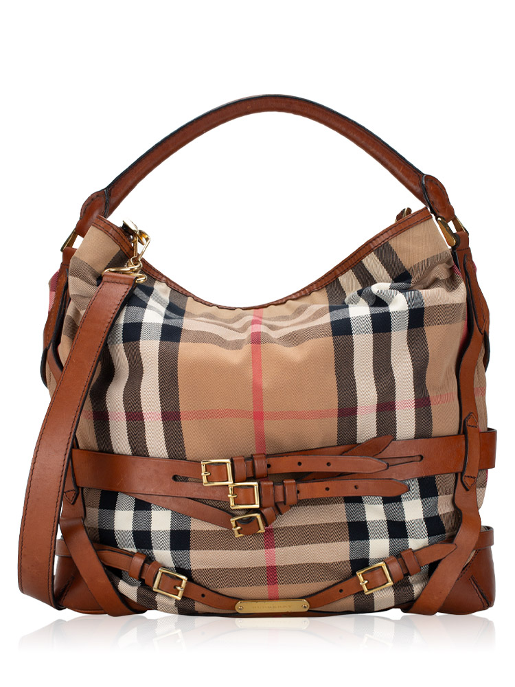 House Check Bridle Gosford Medium Hobo Dark Tan