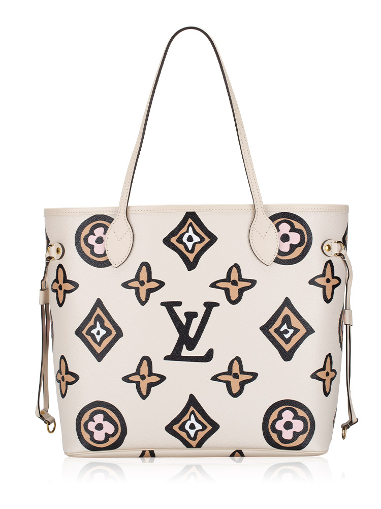 Monogram Giant Wild At Heart Neverfull MM NM Creme