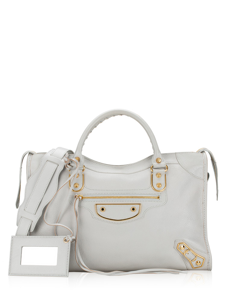Gold Metallic Edge City Gris Perle