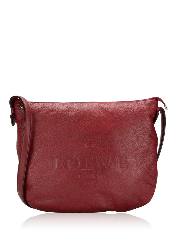 Calfskin Heritage Logo Messenger Red