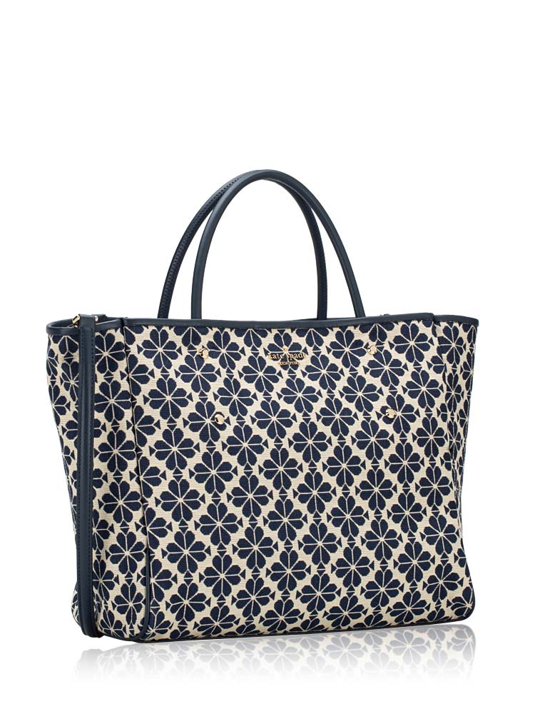 Everything Jacquard Medium Tote Small Scale Spade Blue Multi