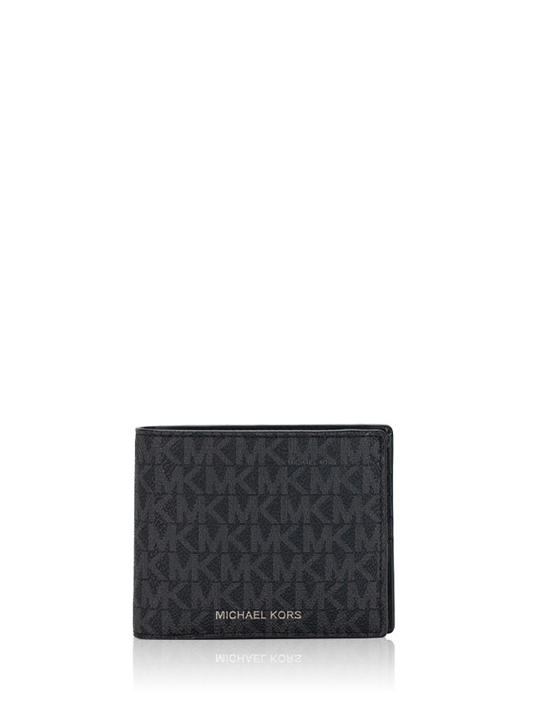 Men Signature Cooper Billfold Passcase Wallet Black Multi