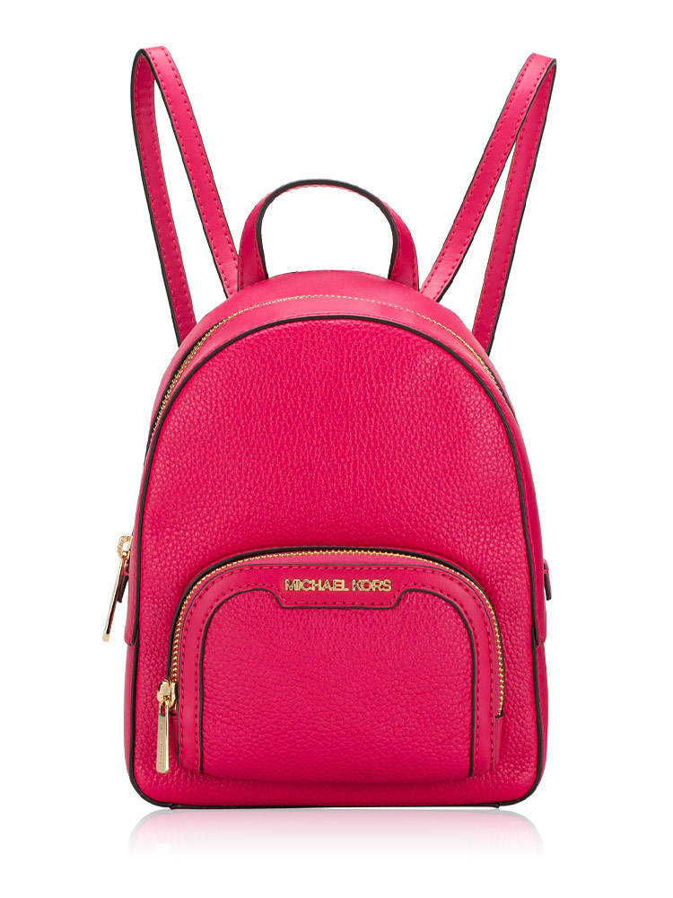 Jaycee Leather XS Convertible Pocket Backpack Electric Pink