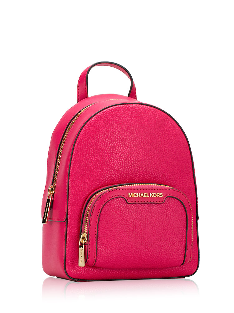 Jaycee Leather XS Convertible Pocket Backpack Electric Pink