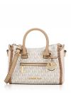 Carine Monogram XS Satchel Light Cream Multi Gold
