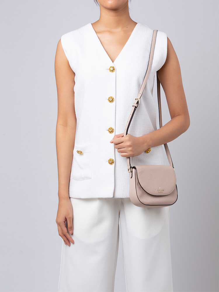 Leila Mini Flap Crossbody Warm Beige