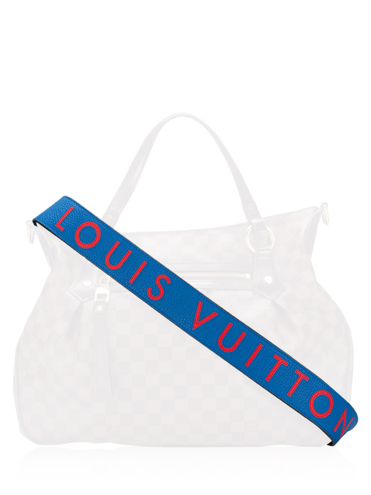 Taurillon Bandouliere Shoulder Strap Blue Red