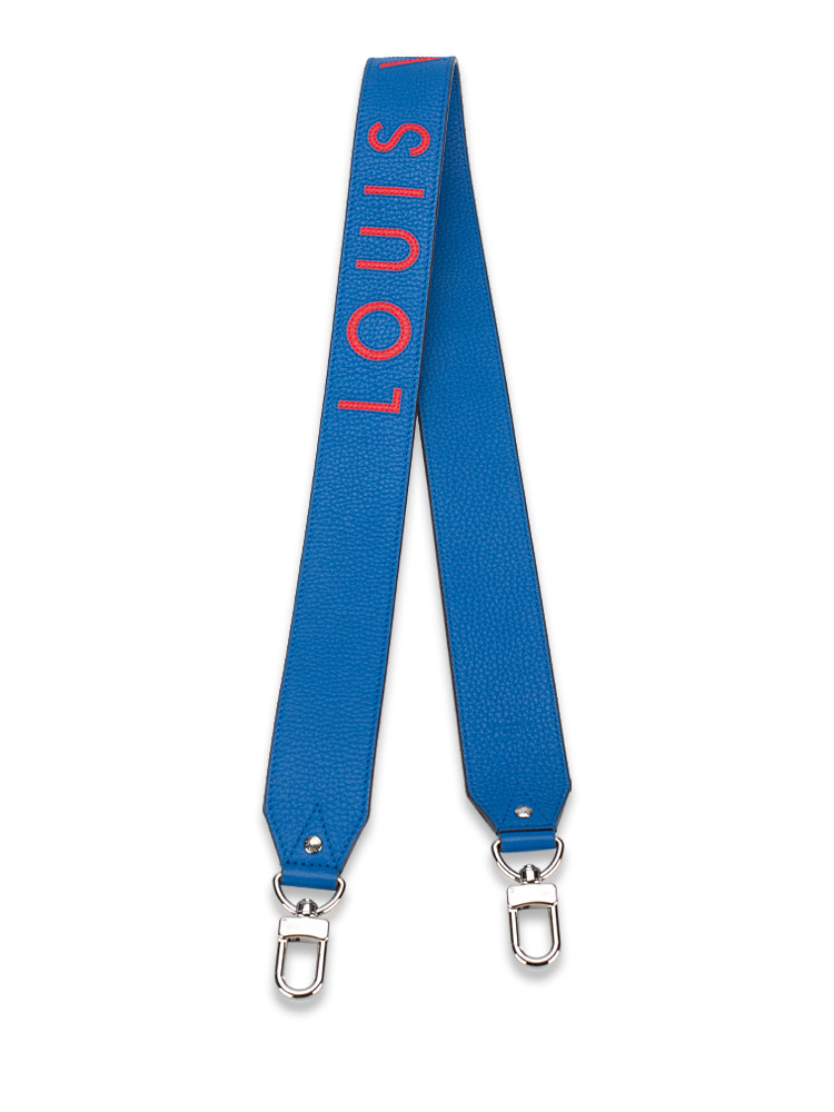 Taurillon Bandouliere Shoulder Strap Blue Red