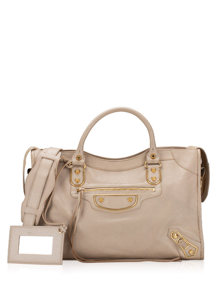Gold Metallic Edge City Beige Praline