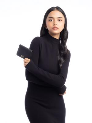 Lena Small Slim Bifold Wallet Black