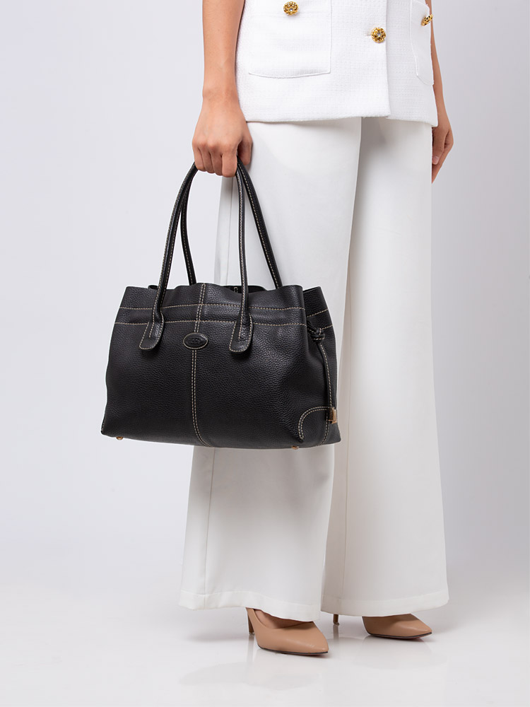 Calfskin D-Bag Media Black