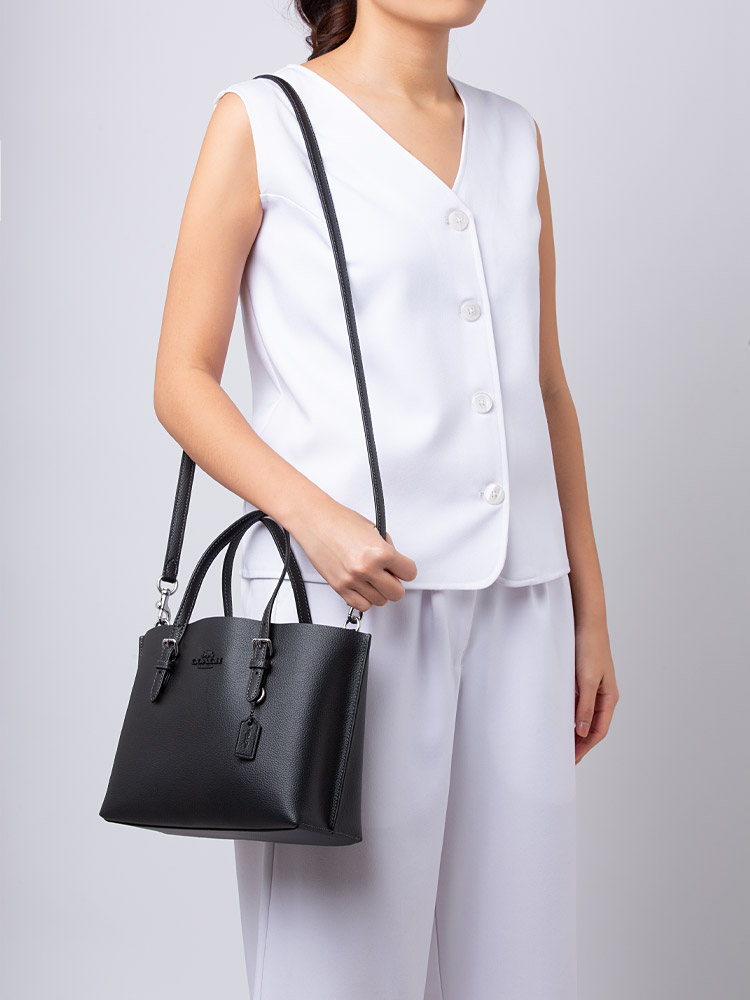 CV966 Leather Mollie 25 Bag Black