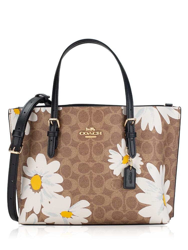 CZ592 Floral Print Mollie 25 Bag Tan Multi