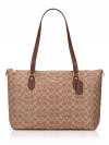 CW381 Signature Gallery Tote Tan Brown