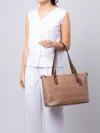 CW381 Signature Gallery Tote Tan Brown