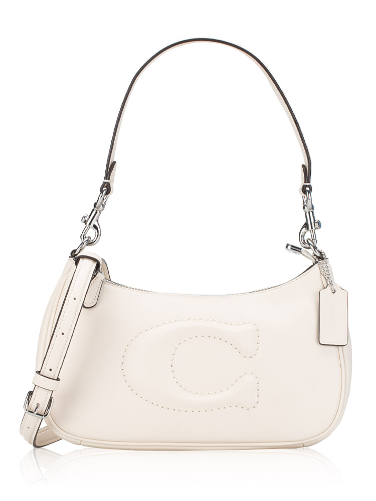 CR099 Teri Leather Shoulder Bag Chalk