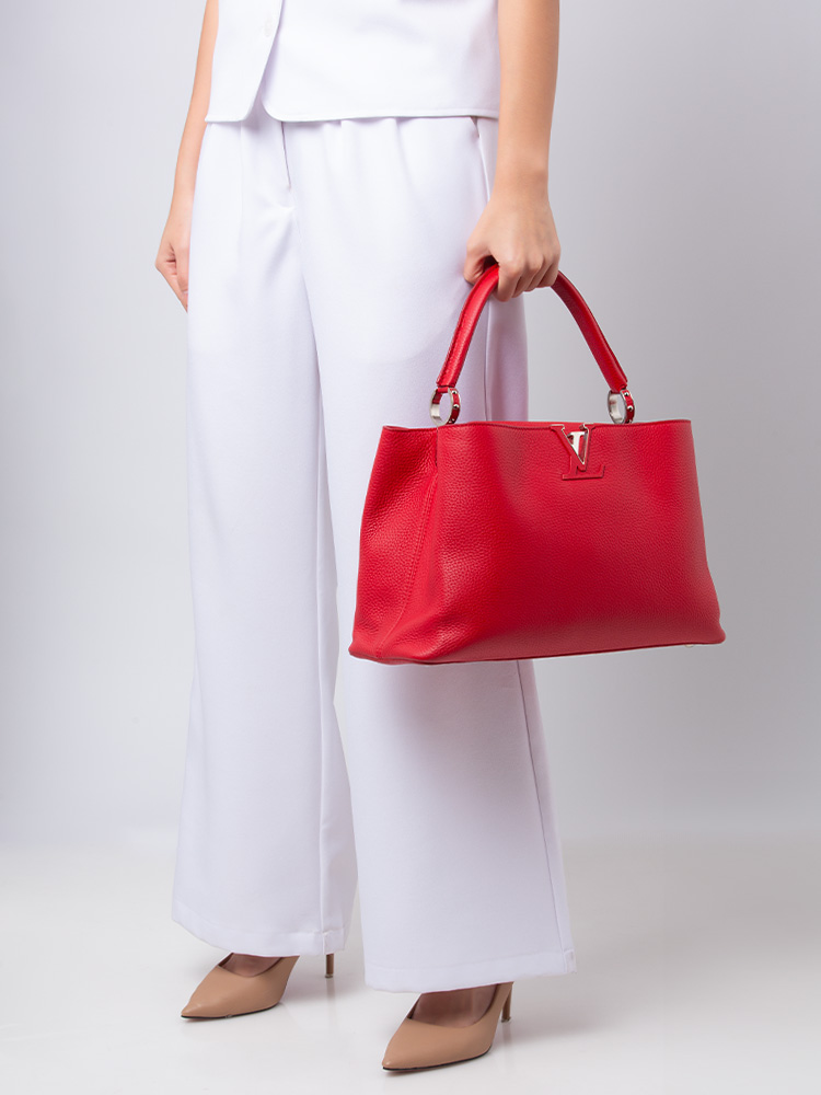 Taurillon Capucines MM Rubis