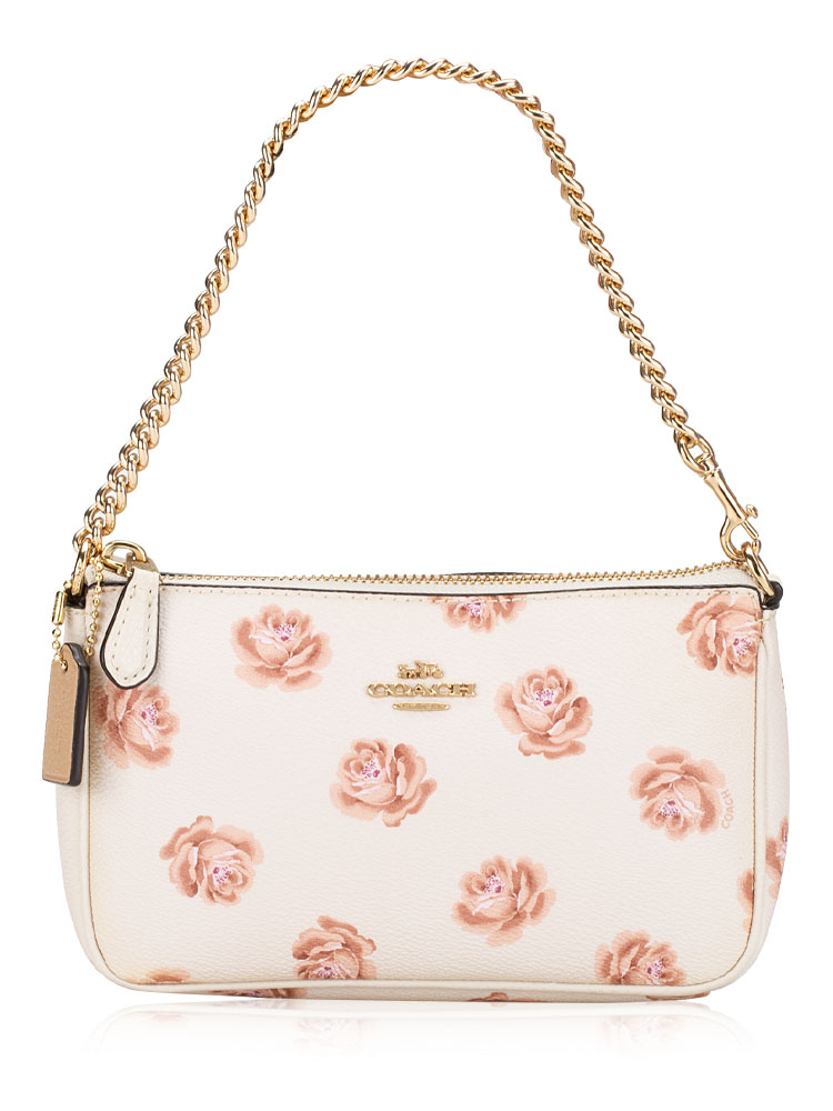 32451 Nolita 19 Rose Print Wristlet White