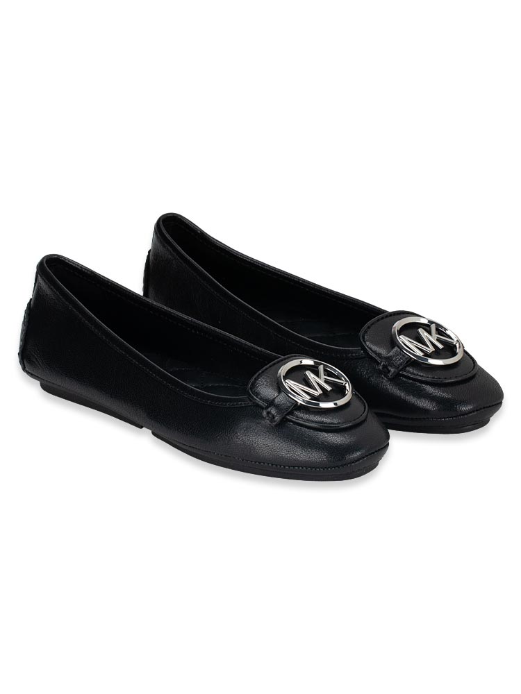  Lillie Leather Flats Black Sz 6