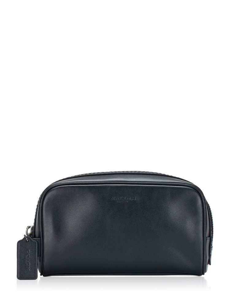 Men 2522 Travel Kit Smooth Leather Small Black