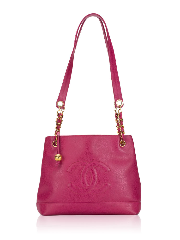 Vintage Caviar CC Shoulder Bag Pink