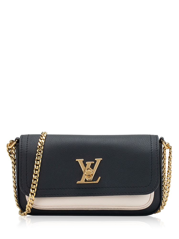 Grained Calfskin Lockme Tender Pochette Noir