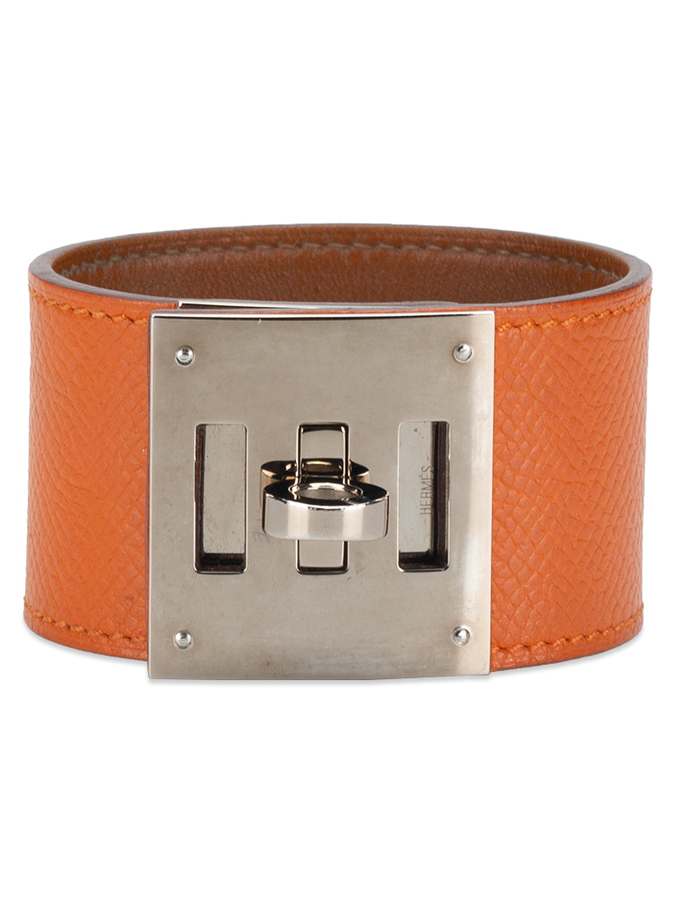 Epsom Kelly Dog Bracelet Orange