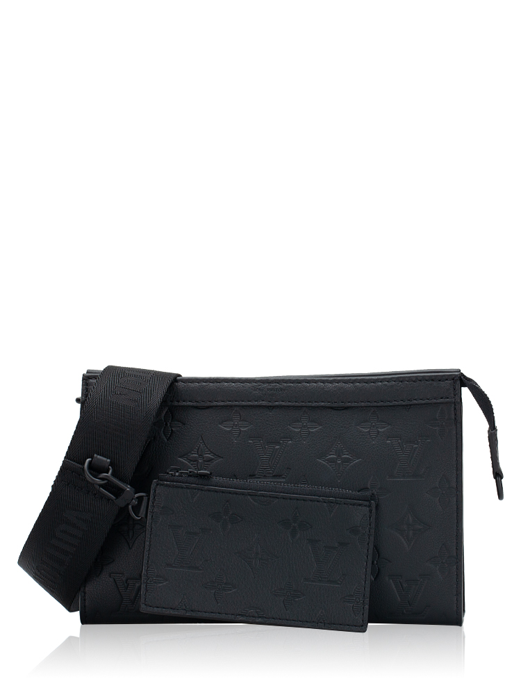 Calfskin Monogram Shadow Gaston Wearable Wallet Noir