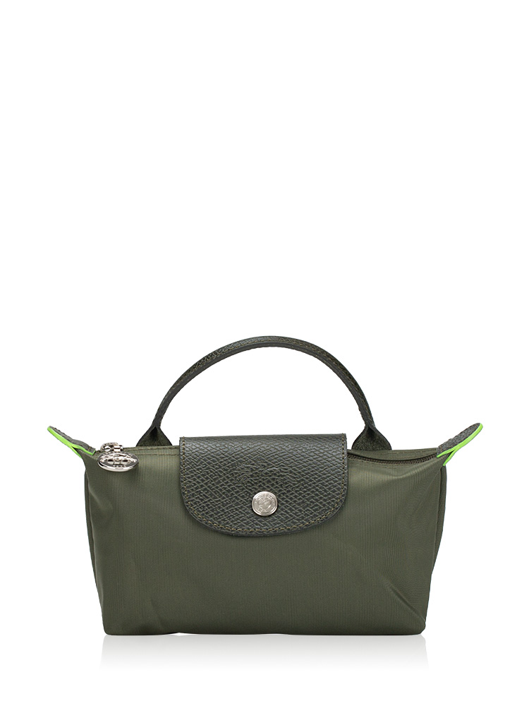Le Pliage Green Pouch With Handle Forest