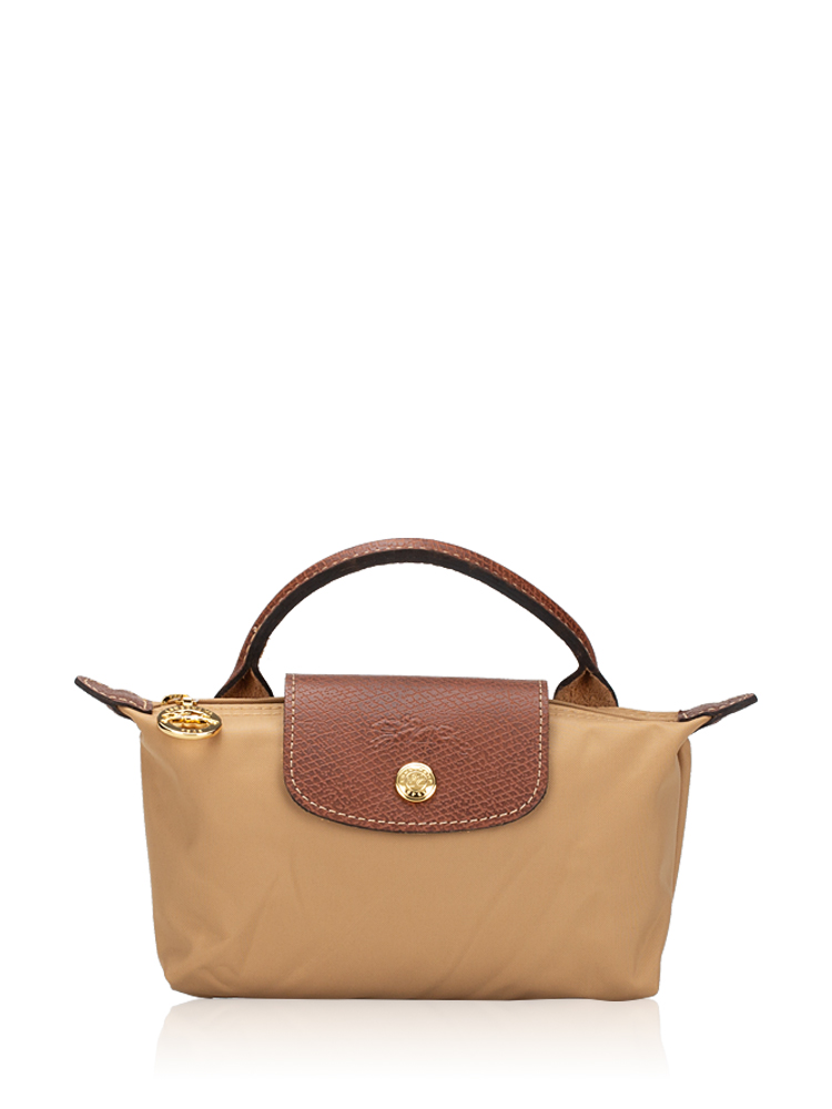Le Pliage Original Pouch With Handle Fawn