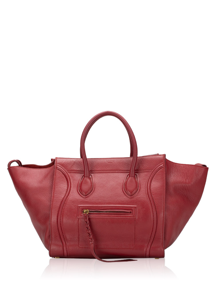 Supple Calfskin Medium Phantom Bag Luggage Red