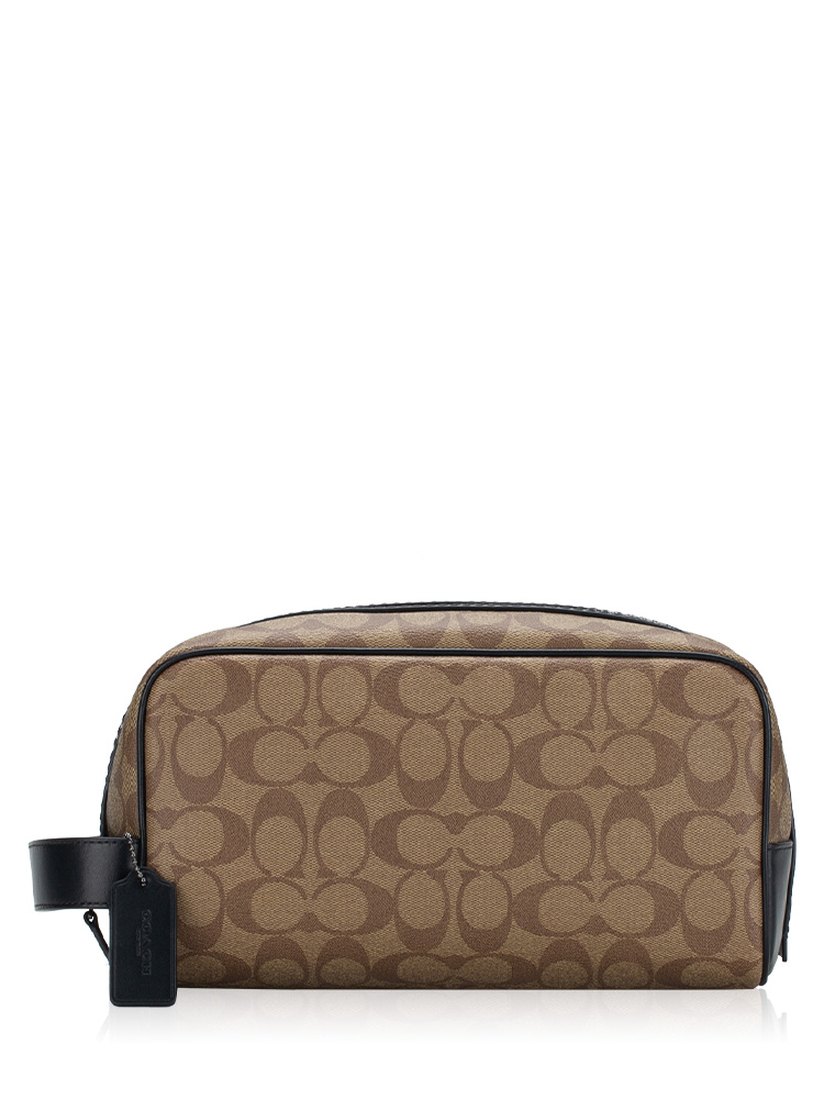 2706 Signature Large Travel Kit Tan Black