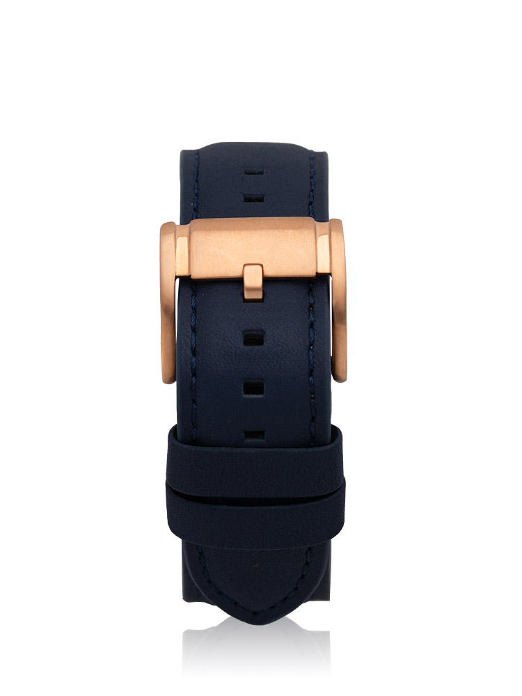 Men BQ2412 Fenmore Leather Watch Navy