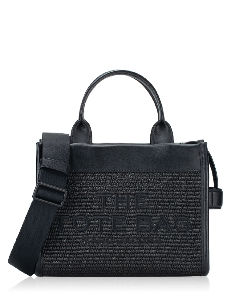 2P3HTT052H02 The Small Straw Tote Black