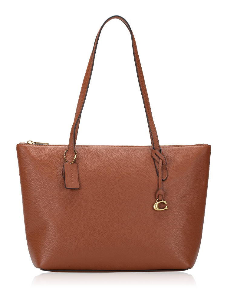 CS010 Bella Pebbled Tote Saddle
