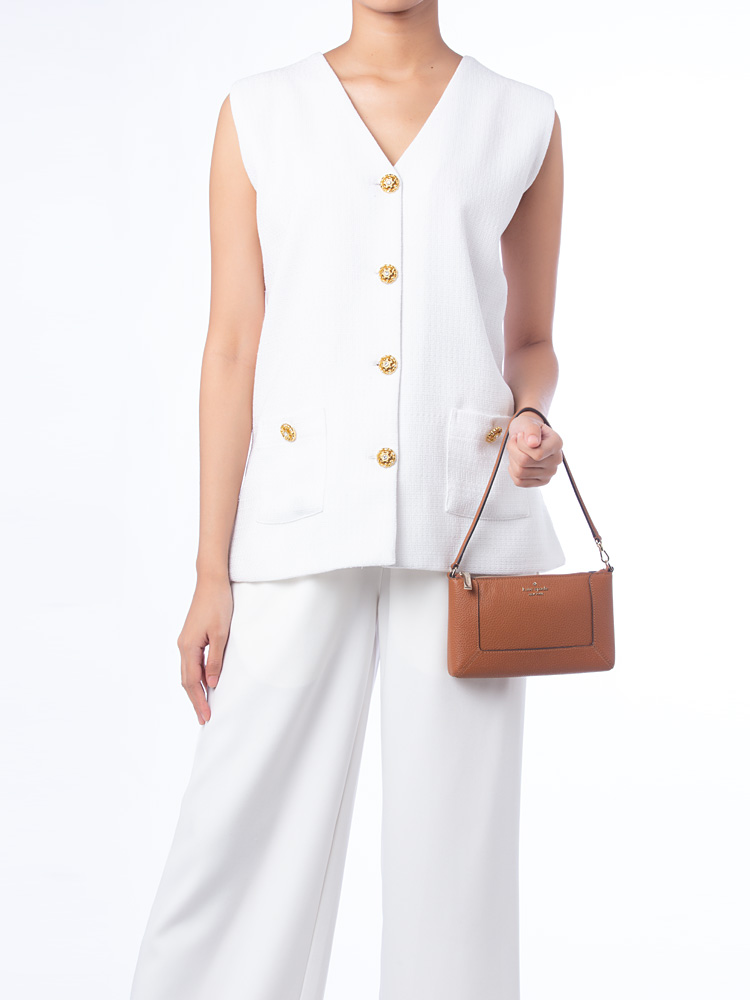 Lena Leather Convertible Wristlet Warm Gingerbread