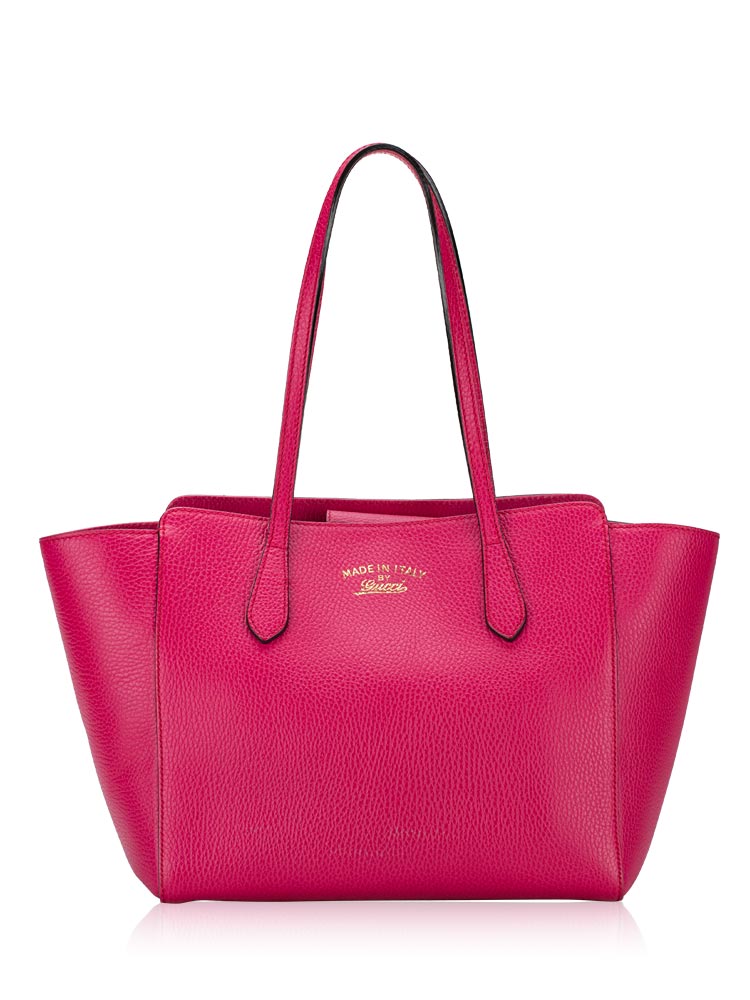 Pebbled Calfskin Swing Small Tote Blossom